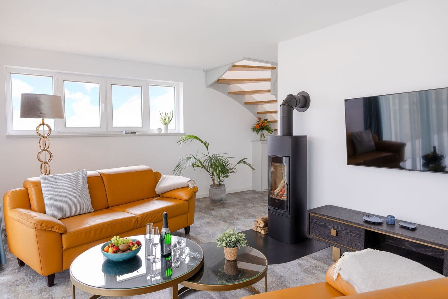 Ferienhaus C Seehütte Neukamp in Neukamp – Wohnzimmer