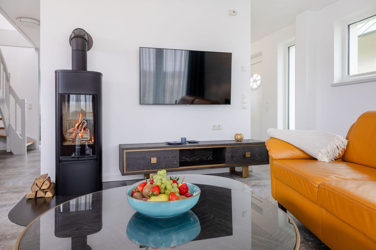 Ferienhaus E Robbenhütte Neukamp in Neukamp – Wohnzimmer