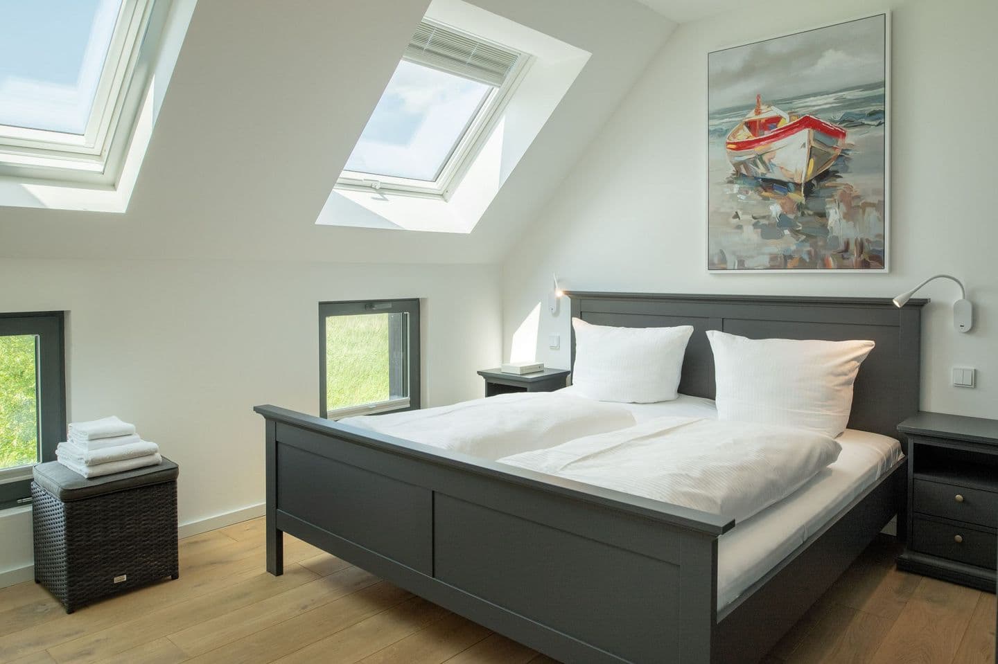 Ferienhaushälfte LEE - Vogteihof am Bodden in Streu – Schlafzimmer