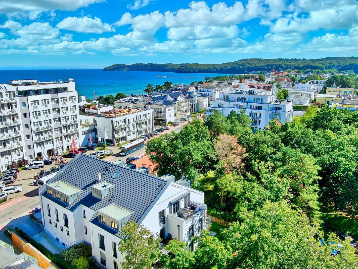 Ferienwohnung Ankerplatz 11 in der Villa Sofie Binz in Binz – Vogelperspektive
