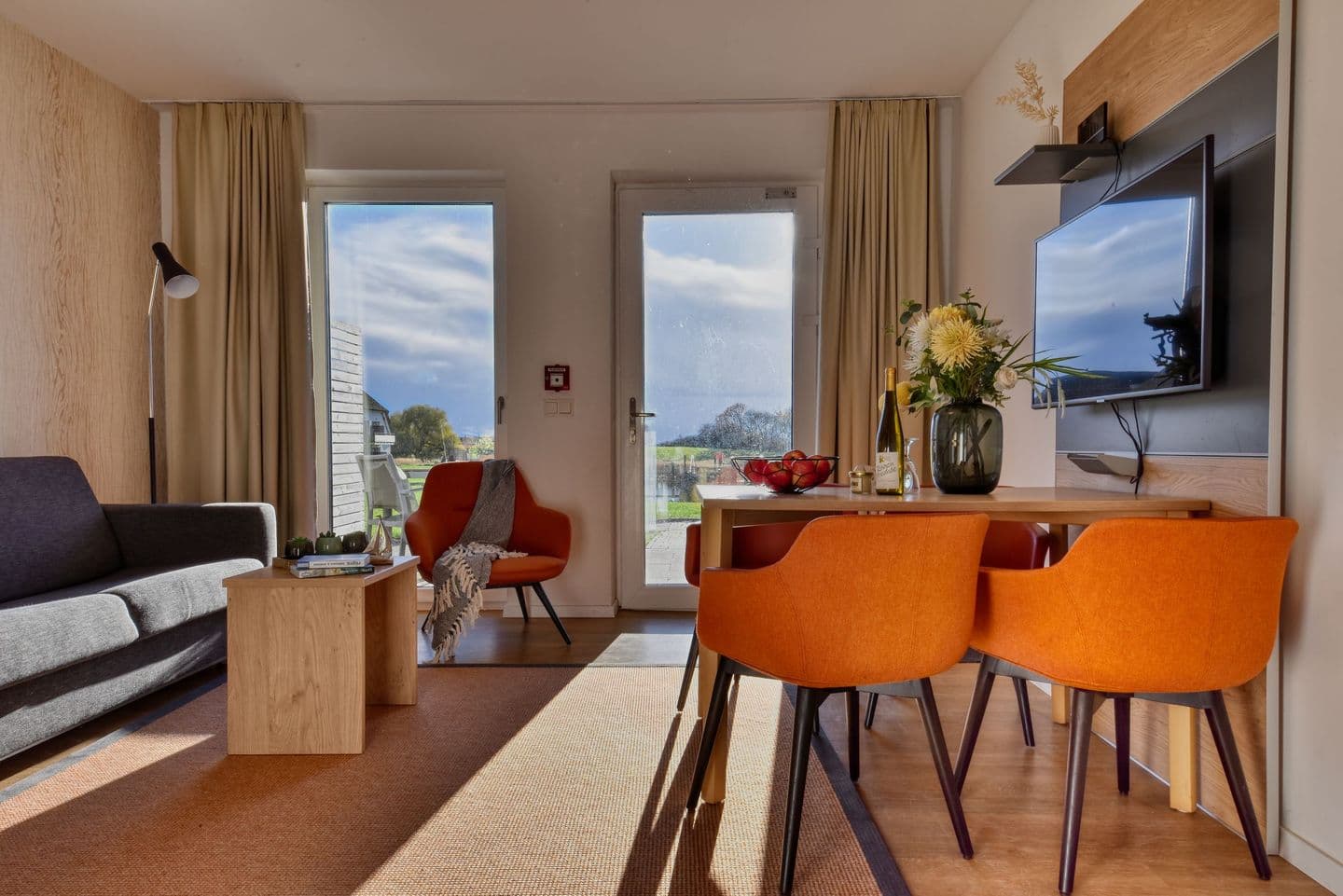 Ferienwohnung Grünfink 04 im Wreecher Idyll Rügen in Wreechen – Wohnzimmer