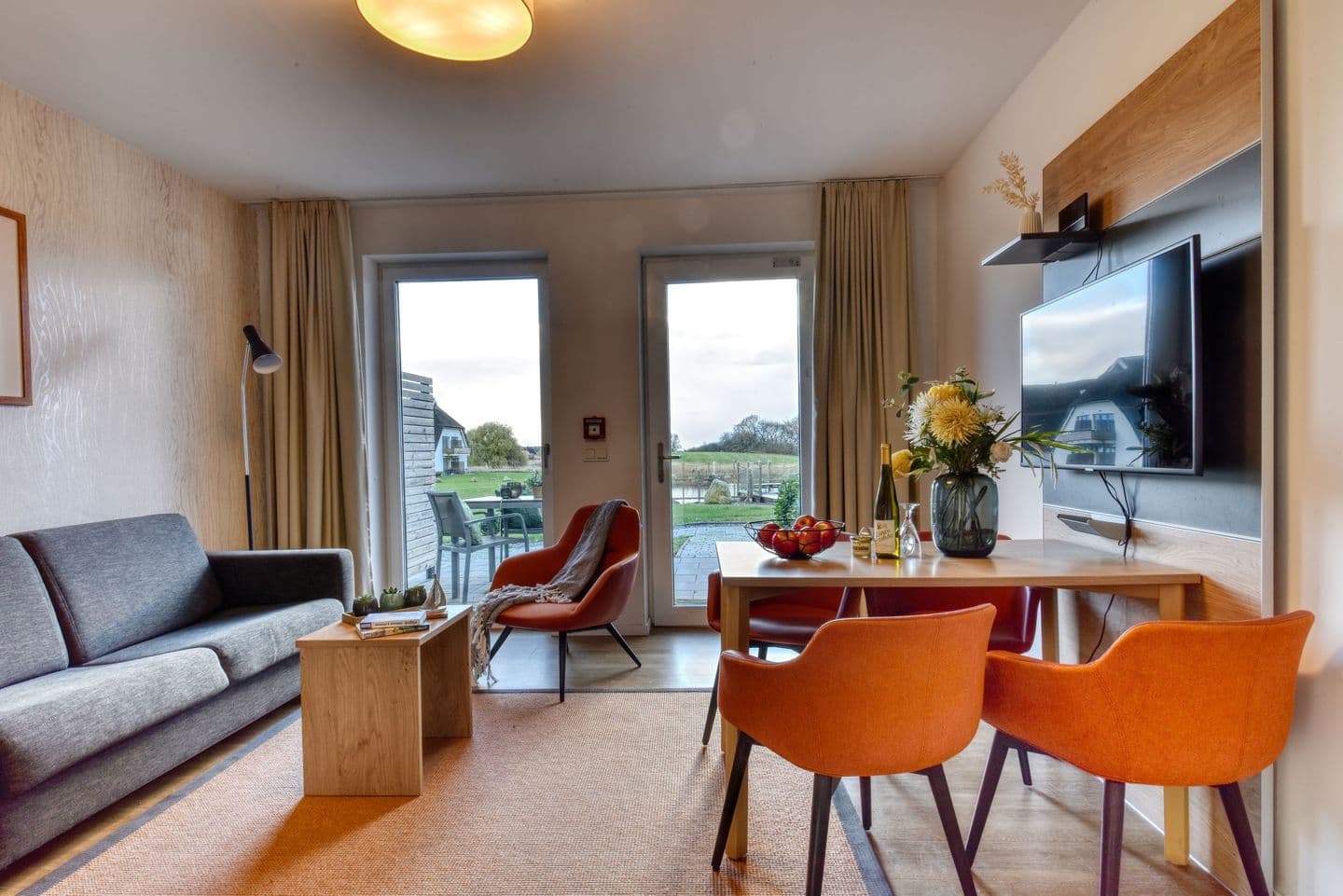 Ferienwohnung Grünfink 04 im Wreecher Idyll Rügen in Wreechen – Wohnzimmer