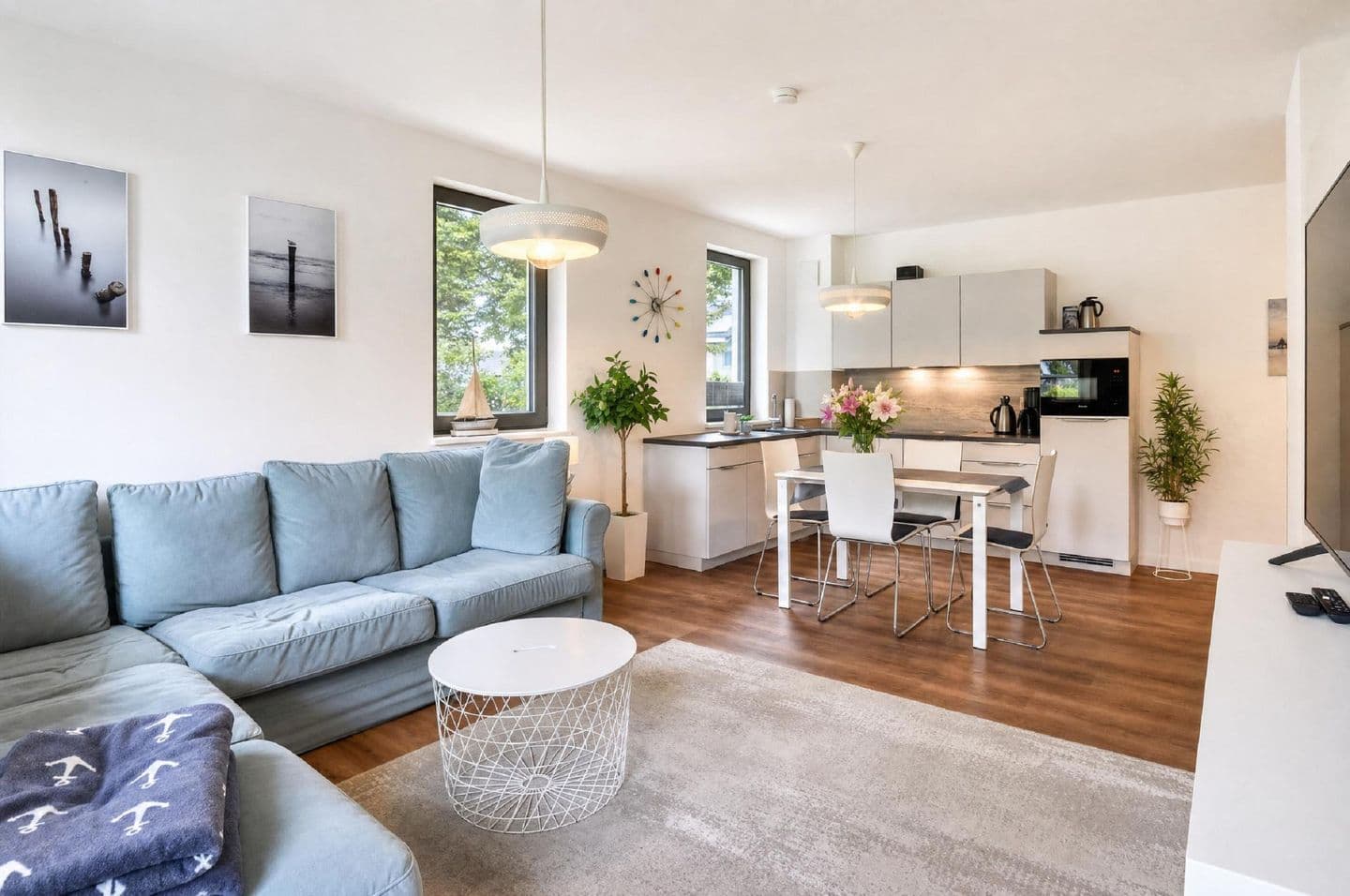 Ferienwohnung Inselglück 3 Parkvillen Carlota und Candela Baabe in Baabe – Wohnzimmer