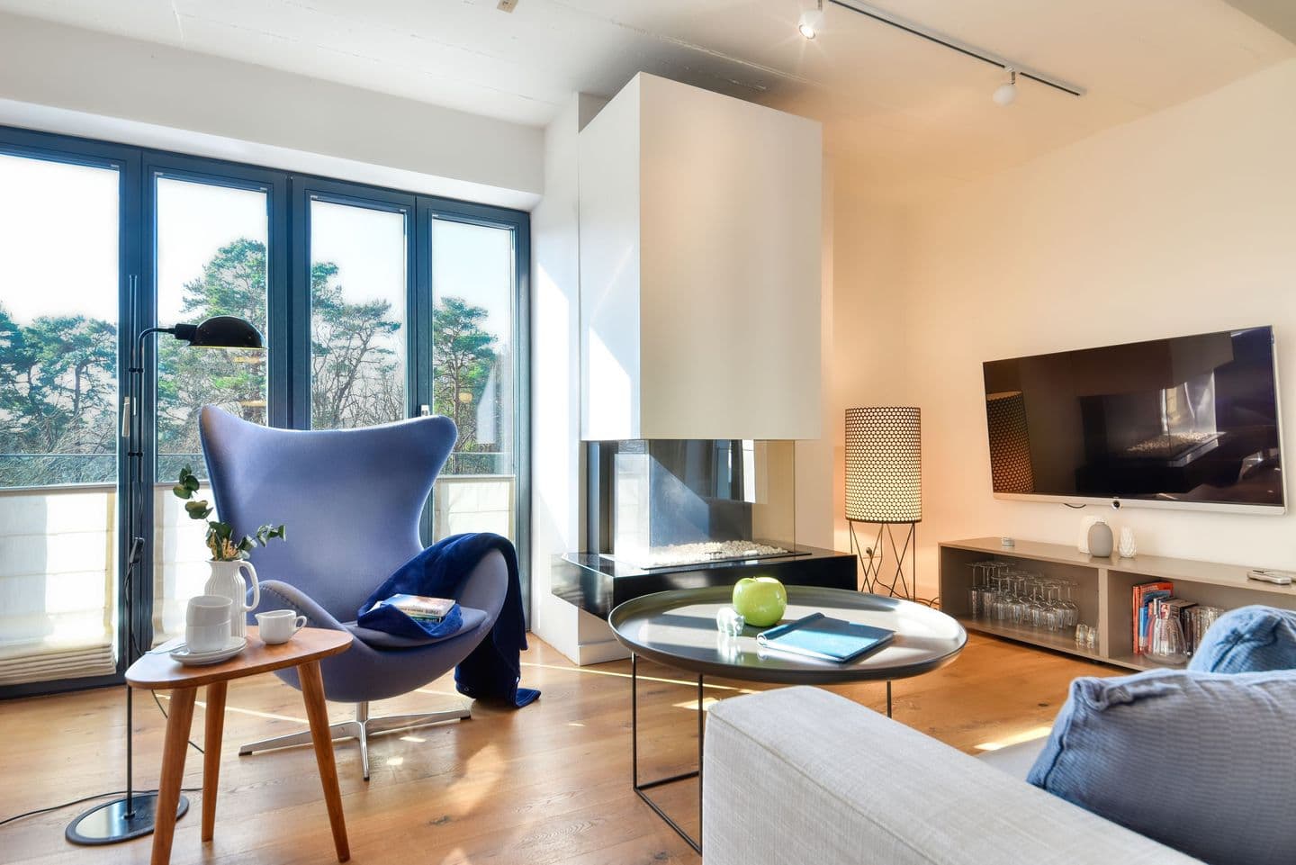 Ferienwohnung Lotsenloft 16 im Haus Düne 7 in Prora – Wohnzimmer