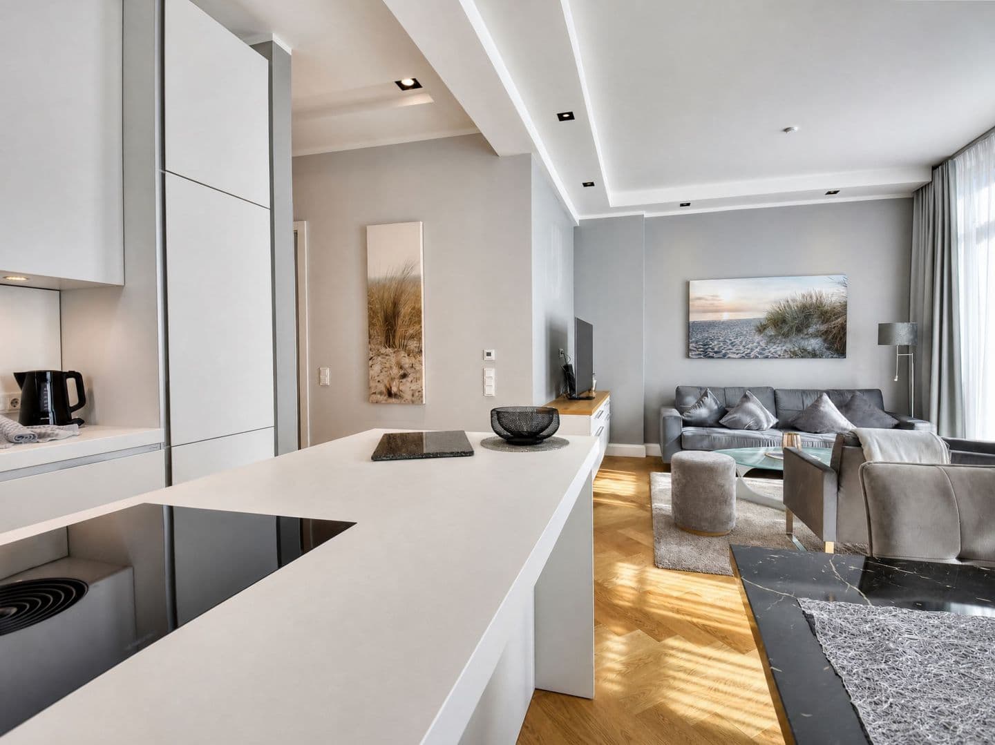 Ferienwohnung Luxus Sonnensuite in der Strandvilla Charlotte Binz in Binz – Küche