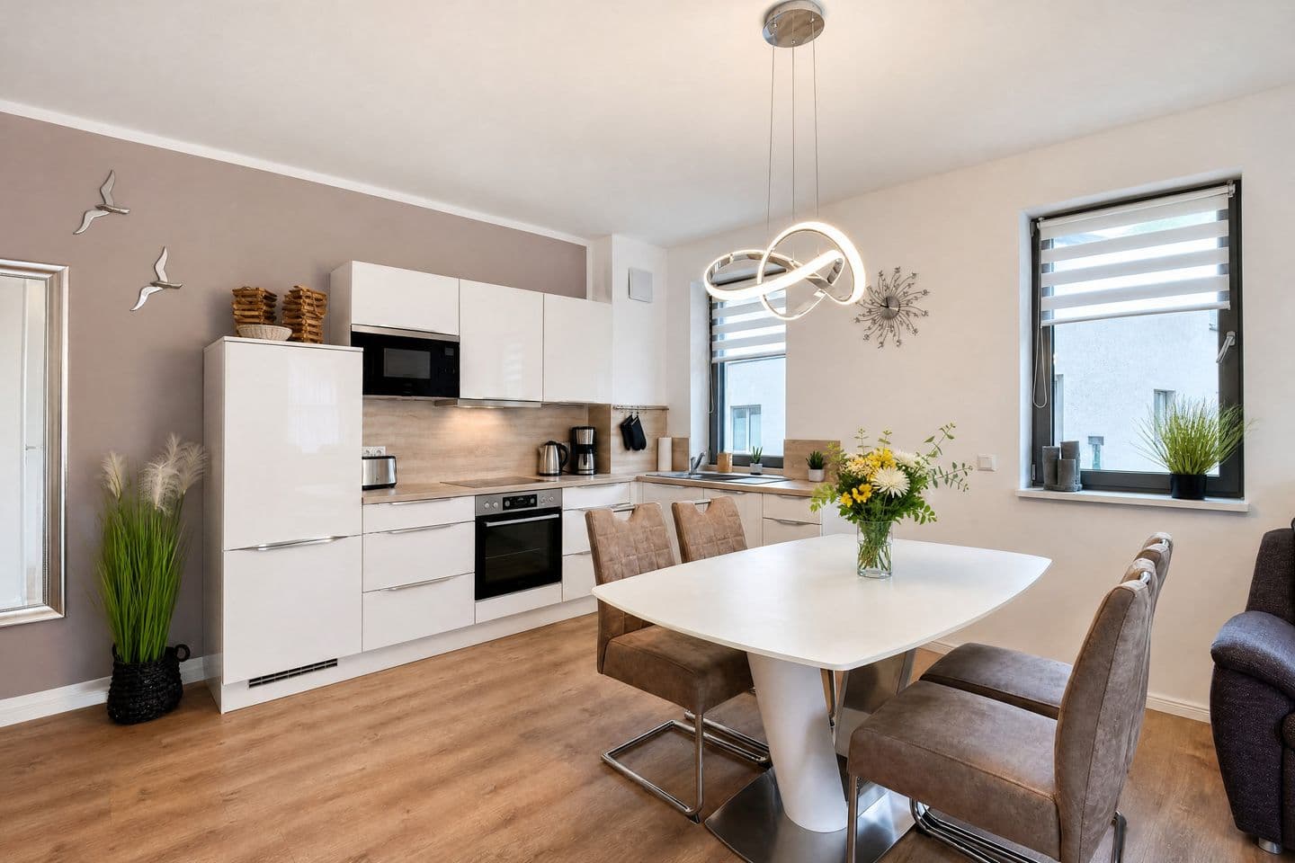 Ferienwohnung Morgensonne 16 Parkvillen Carlota und Candela Baabe in Baabe – Küche