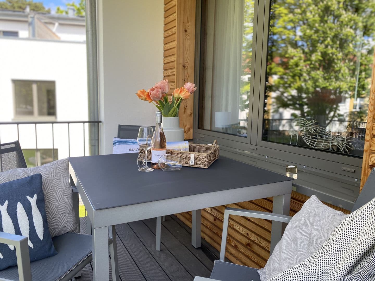 Ferienwohnung Ostseeliebe 17 Parkvillen Carlota und Candela Baabe in Baabe – Balkon