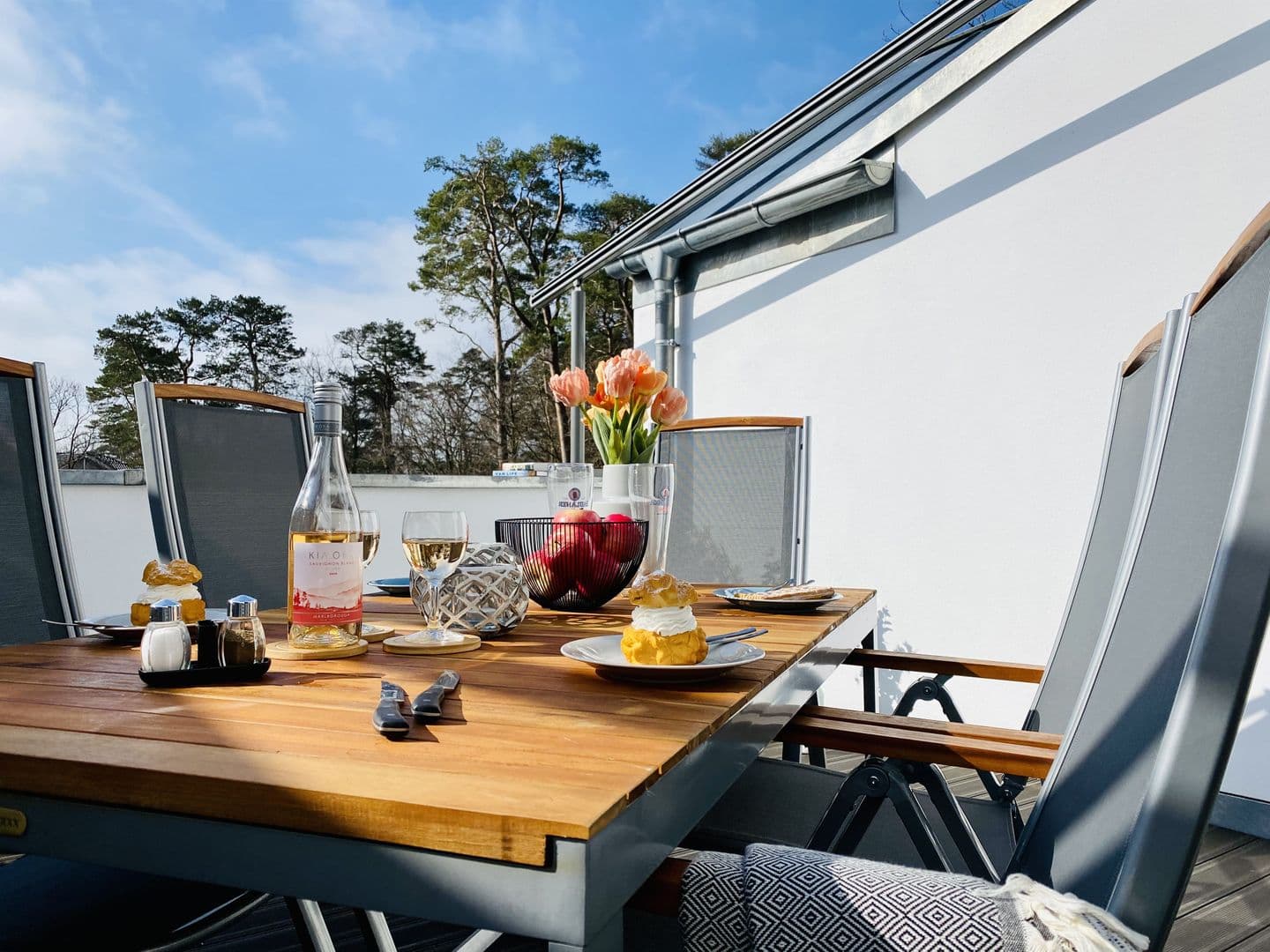 Ferienwohnung Ostseewind 10 Parkvillen Carlota und Candela Baabe in Baabe – Balkon