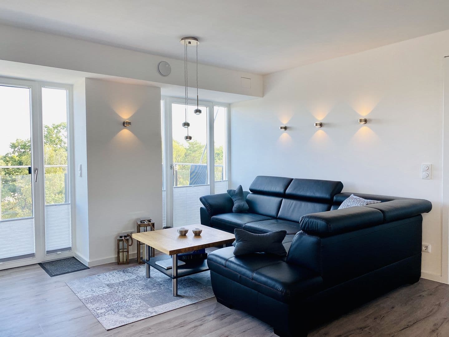 Ferienwohnung Penthouse mit Dachterrasse PIER 5.4 in Binz – Wohnzimmer