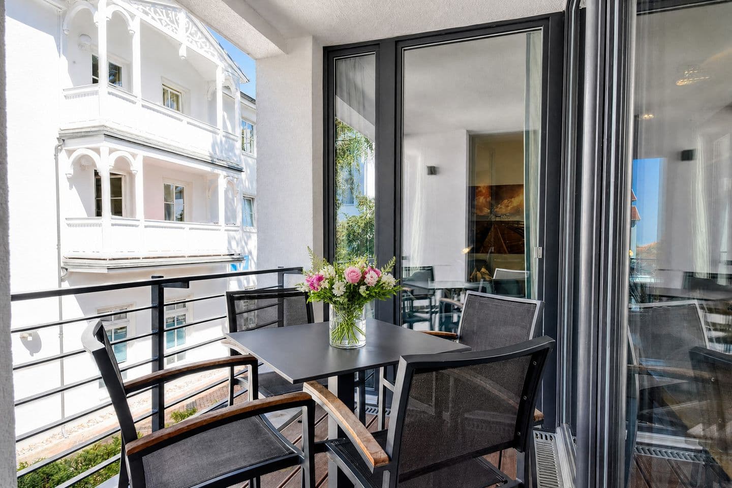 Ferienwohnung Reetkoje 2 in der Villa Martha Binz in Binz – Balkon