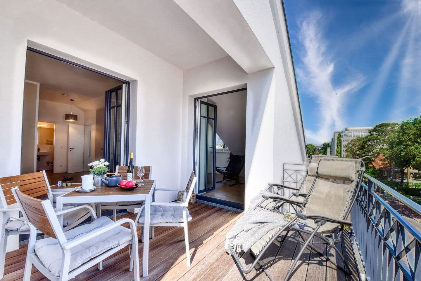 Ferienwohnung Sandkastenliebe 15 in der Villa Sofie Binz in Binz – Balkon