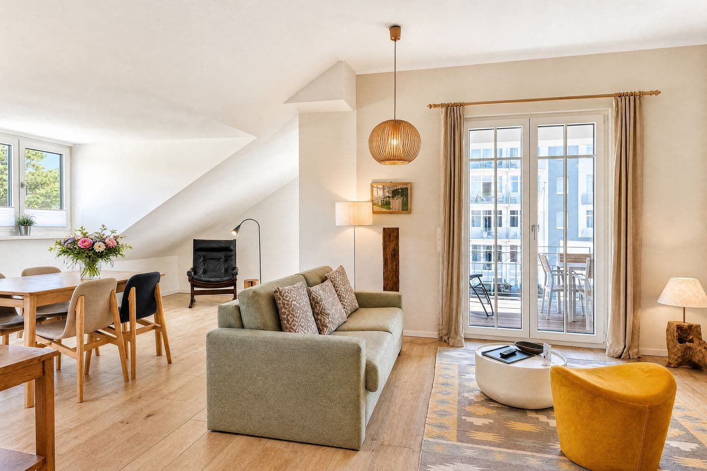 Ferienwohnung Sandkastenliebe 15 in der Villa Sofie Binz in Binz – Wohnzimmer
