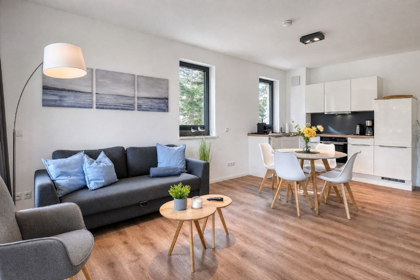 Ferienwohnung Strandläufer 7 Parkvillen Carlota und Candela Baabe in Baabe – Wohnzimmer