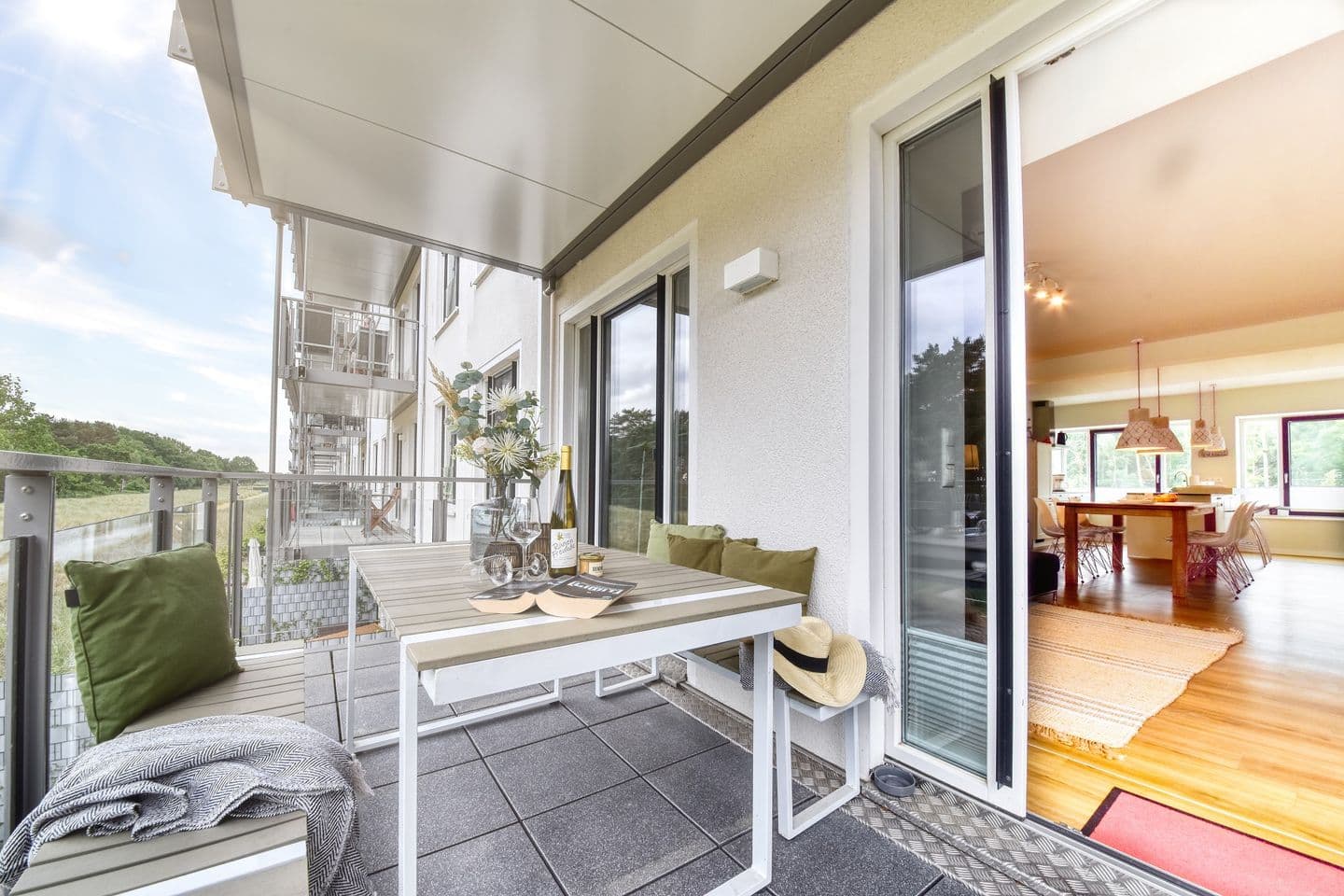 Ferienwohnung "Strandleben" im Haus Granitz Prora in Prora – Terrasse