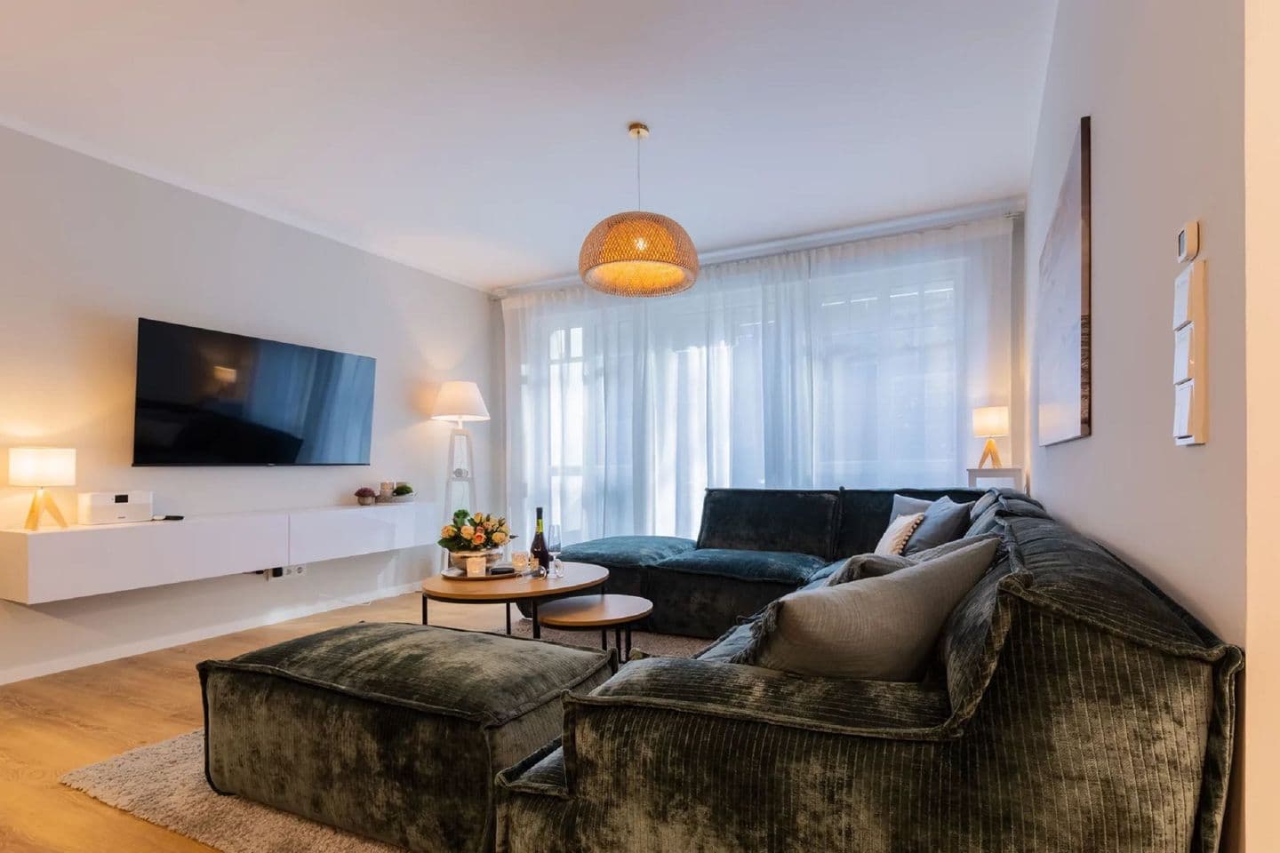 Ferienwohnung Strandmuschel in der Villa Beatrice in Binz – Wohnzimmer